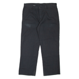 DICKIES Workwear Mens Trousers Black Loose Straight W38 L30