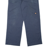 DICKIES Workwear Mens Trousers Blue Loose Straight W36 L32