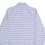 BANANA REPUBLIC Non-iron Slim Fit Mens Shirt Blue Check Long Sleeve S