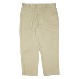 DICKIES Workwear Mens Trousers Beige Regular Straight W42 L28