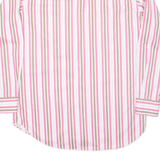 BODEN Mens Shirt Pink Striped Long Sleeve L
