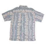 IMPRINTS Mens Hawaiian Shirt Blue Floral L