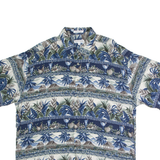 PIERRE CARDIN Mens Hawaiian Shirt Blue Floral XL