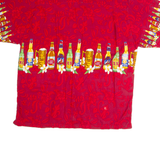 BIG DOGS Mens Shirt Red Crazy Pattern 2XL