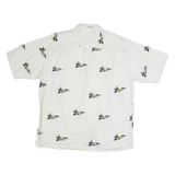 NAUTICA Mens Shirt White Crazy Pattern M