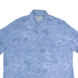 BATIK BAY Mens Shirt Blue Crazy Pattern XL