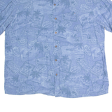 BATIK BAY Mens Shirt Blue Crazy Pattern XL