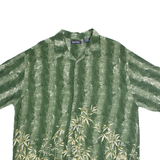 PURITAN Mens Hawaiian Shirt Green Floral XL