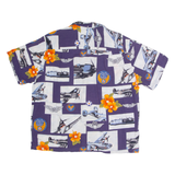 KALAHEO Mens Shirt Blue Floral L