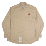 CARHARTT Rso I/C AEP Mens Plain Shirt Brown Long Sleeve 2XL