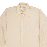 JOS A BANK Mens Plain Shirt Beige Nylon Long Sleeve M