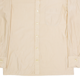 JOS A BANK Mens Plain Shirt Beige Nylon Long Sleeve M