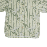 PURITAN Mens Shirt Green Viscose Floral L