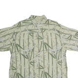 PURITAN Mens Shirt Green Viscose Floral L