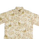 WOOLRICH Mens Hawaiian Shirt Beige Floral M