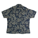 WOOLRICH Mens Hawaiian Shirt Black Floral XL