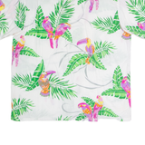 BAREFOOT IN PARADISE Mens Hawaiian Shirt White Floral L