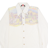 ESPRIT Tom And Jerry Womens Shirt White Crazy Pattern Long Sleeve S