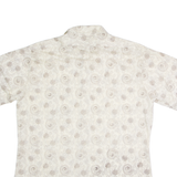 LORD CROMWELL Mens Shirt Beige Nylon Crazy Pattern XL