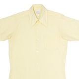 MOHAWK Mens Plain Shirt Yellow S