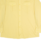 VANKIT SPLENDOR Mens Plain Shirt Yellow Long Sleeve XL