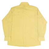 VANKIT SPLENDOR Mens Plain Shirt Yellow Long Sleeve XL