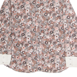 CARMAN Womens Shirt Pink Floral Long Sleeve S