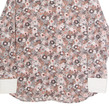 CARMAN Womens Shirt Pink Floral Long Sleeve S