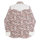 CARMAN Womens Shirt Pink Floral Long Sleeve S