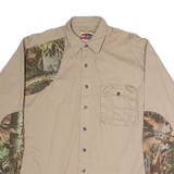 PRO GEAR Mens Plain Shirt Brown Long Sleeve L