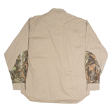 PRO GEAR Mens Plain Shirt Brown Long Sleeve L