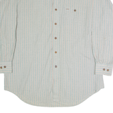 CHAPS RALPH LAUREN Mens Shirt Green Striped Long Sleeve XL