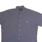 LAUREN RALPH LAUREN Mens Shirt Black Check XL