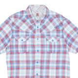 QUIKSILVER Mid Fit Mens Shirt Blue Check Long Sleeve L