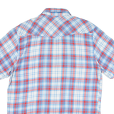 QUIKSILVER Mid Fit Mens Shirt Blue Check Long Sleeve L