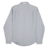 LEVI'S Slim Fit Mens Shirt Grey Striped Long Sleeve L