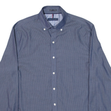 TOMMY HILFIGER Slim Fit Mens Shirt Blue Spotted Long Sleeve M