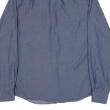 TOMMY HILFIGER Slim Fit Mens Shirt Blue Spotted Long Sleeve M