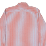 TOMMY HILFIGER Mens Shirt Red Striped Long Sleeve L