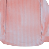 TOMMY HILFIGER Mens Shirt Red Striped Long Sleeve L
