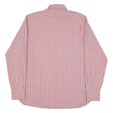 TOMMY HILFIGER Mens Shirt Red Striped Long Sleeve L