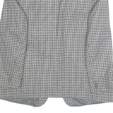 Mens Blazer Jacket Grey Crazy Pattern L