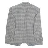 Mens Blazer Jacket Grey Crazy Pattern L