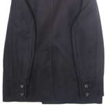 MCGREGOR Mens Overcoat Jacket Black Wool L