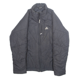 ADIDAS Womens Puffer Coat Grey Nylon S