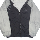 FILA Mens Rain Jacket Black Hooded XL
