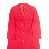 Womens Overcoat Jacket Red Wool L