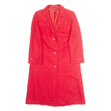 Womens Overcoat Jacket Red Wool L