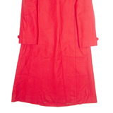 Womens Overcoat Jacket Red Wool L