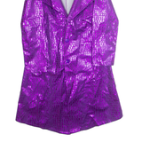 SUICICDE SQUAD Womens Trench Coat Purple Crazy Pattern M